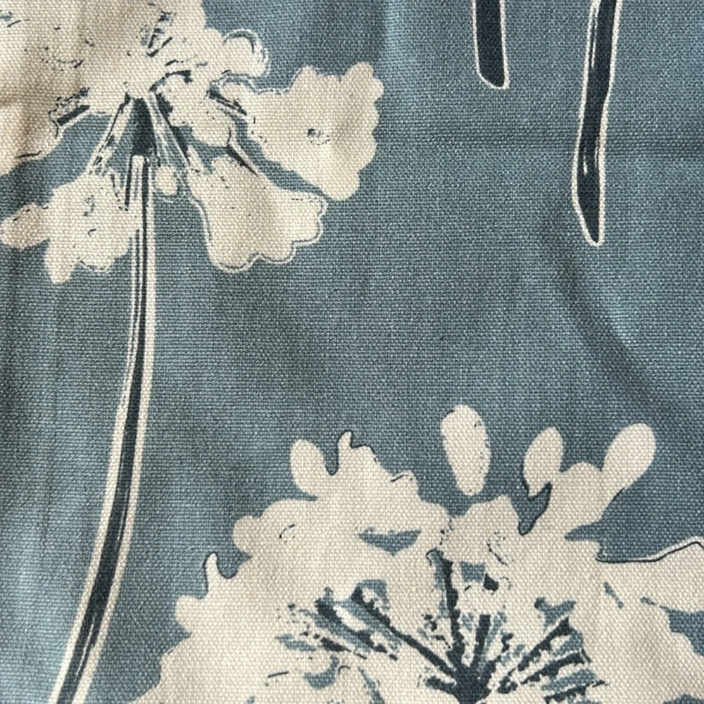 Floral Blue and White Pillow Cover
